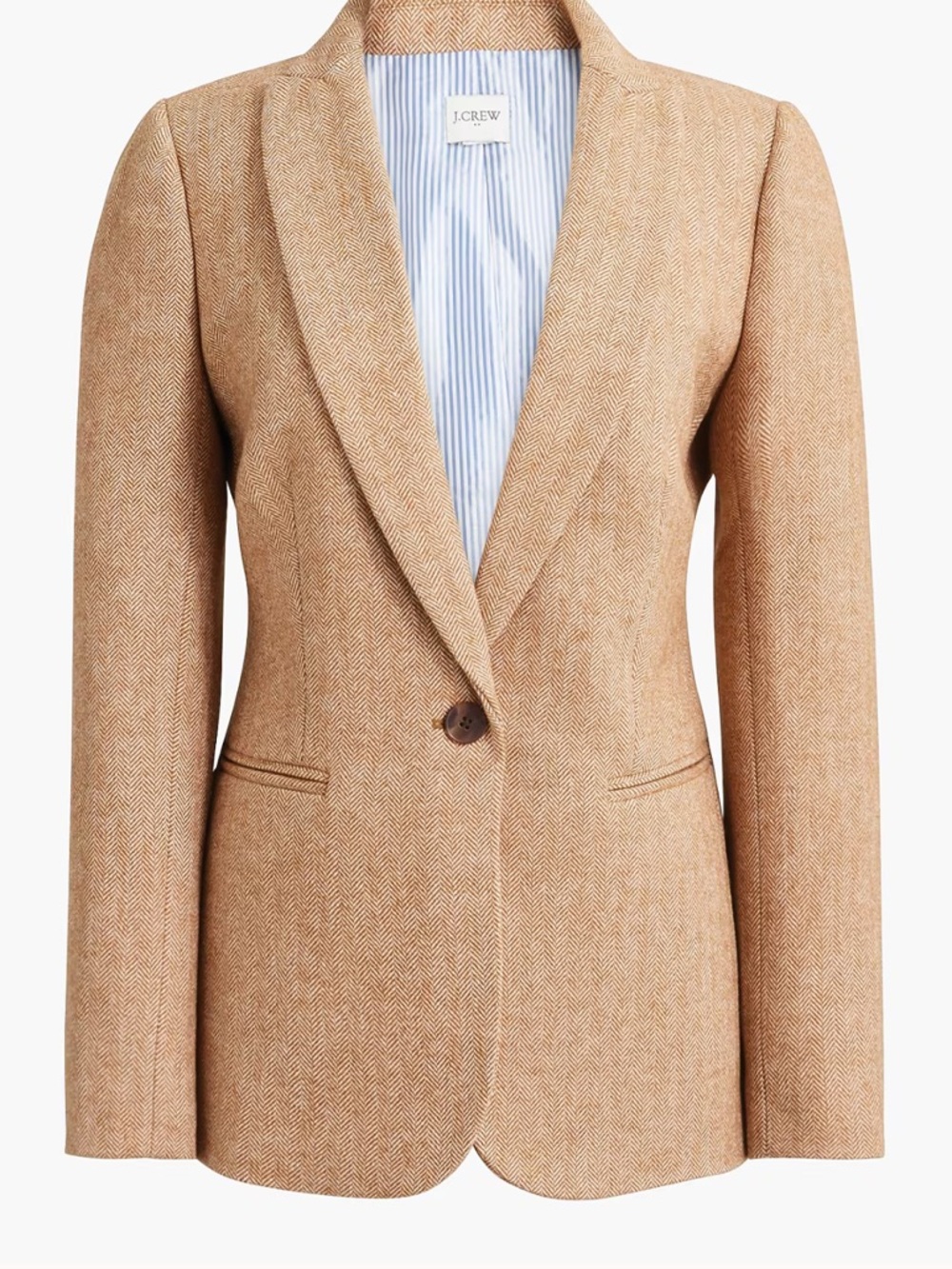 J. Crew Herringbone Wool-Blend Holland Blazer